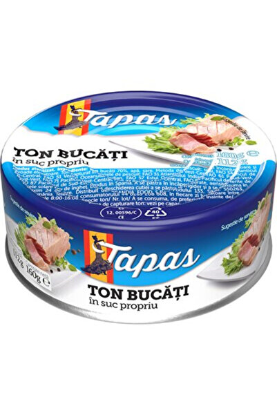 Tapas Bucăți de ton în suc propriu, Tapas, 160 g