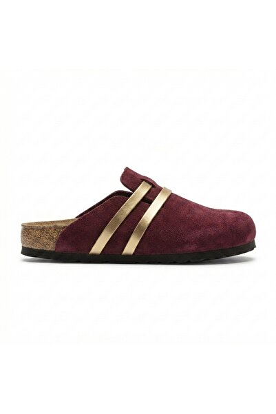 Bequemere Mc401-Sue Burgundy Genuine Suede Leather Modular Velcro Striped Uni...