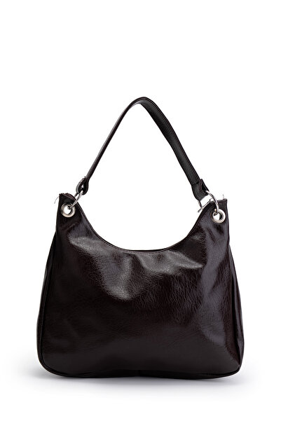 minebag Women's Shoulder Bag with Metal Ring and Clip Detail Sofia Brown
