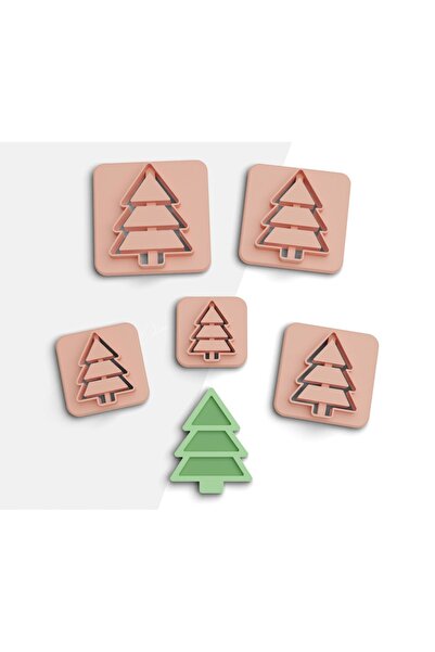 flament aşk Tree Shelf Shaped Polymer Clay Cutting Mold, Earring Molds, Cooki...