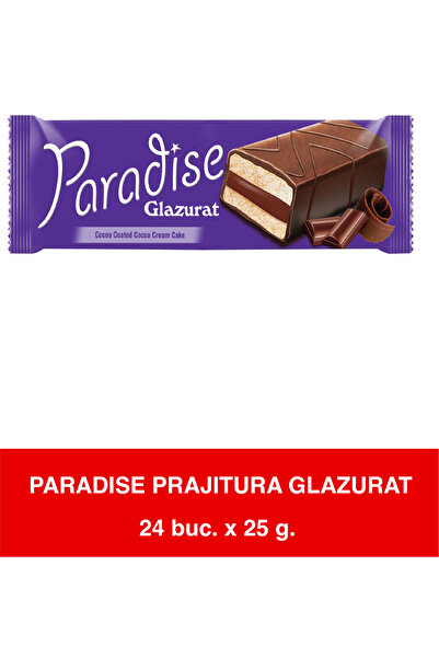 ŞİMŞEK Paradise Prajitura Glazurat – Prăjitură cu cremă de cacao și glazură d...