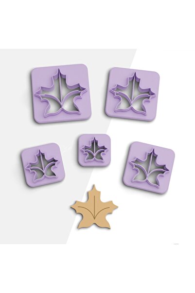 flament aşk Autumn Leaf Polymer Clay Cutting Mold, Earring Mold, Jewelry Mold...