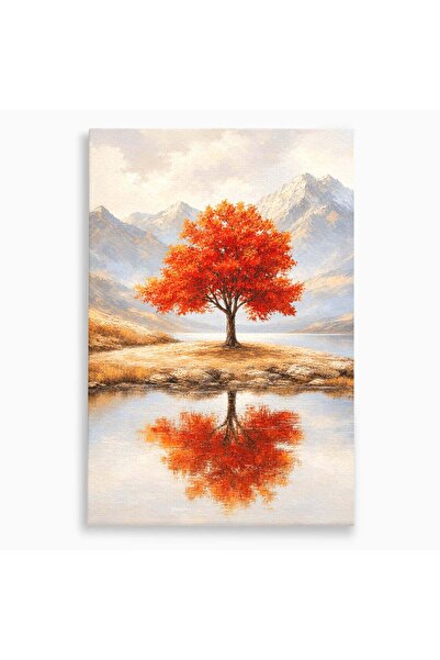 Luxcanva Tablou Canvas Copacul Singuratic 50x70 cm pe Sasiu Lemn Copac Peisaj...