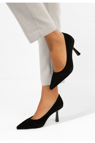 B T Shoes Γυναικεία δερμάτινα παπούτσια Μιλένα V2 μαύρα