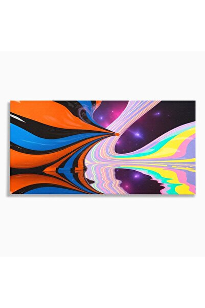 Luxcanva Tablou Canvas Universul Curcubeu 140x70 cm pe Sasiu Lemn Abstract Sp...