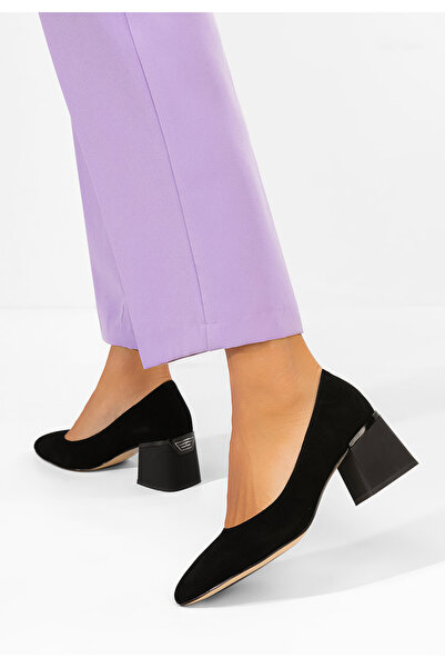 B T Shoes Semya V2 μαύρα δερμάτινα ψηλοτάκουνα παπούτσια