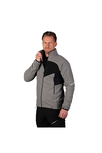 NORTHFINDER MI-3940OR pulover multisport din fleece pentru bărbați SALVA, Gri