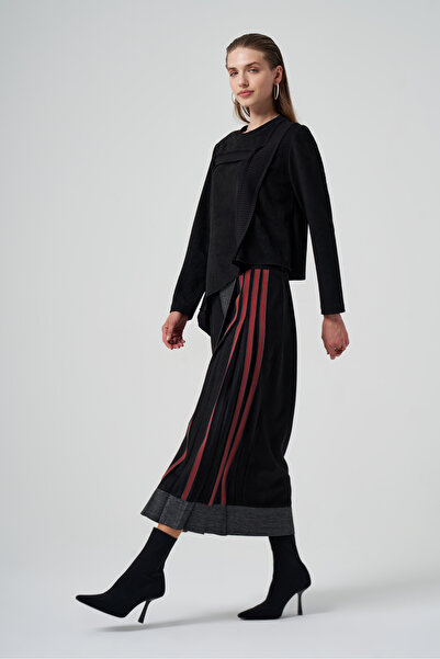 MissWhence Skirt with Suede Trim