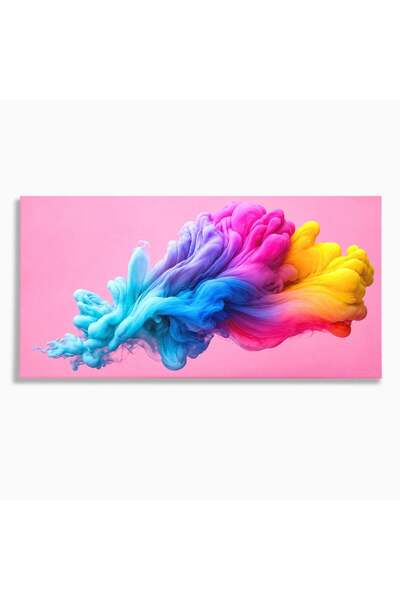 Luxcanva Tablou Canvas Explozie De Culoare 100x50 cm pe Sasiu Lemn Abstract A...