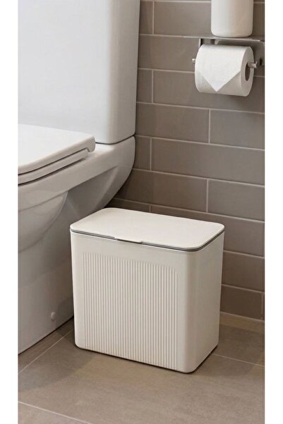 ASlife Home 11 Litre Banyo Çöp Kovası İki Yönlü Açılır Kapak