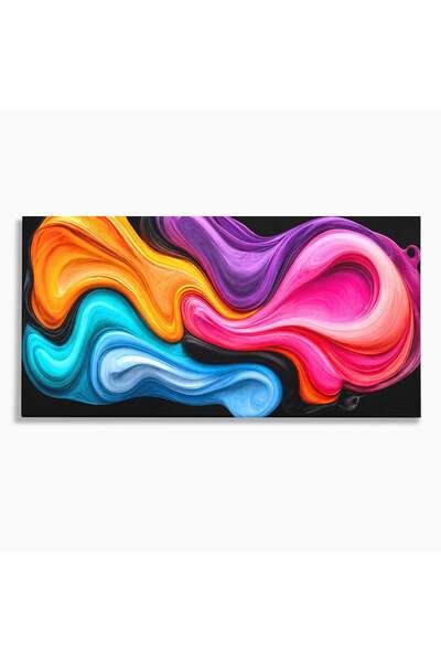 Luxcanva Tablou Canvas Vortexul Culorilor 140x70 cm pe Sasiu Lemn Abstract Cu...