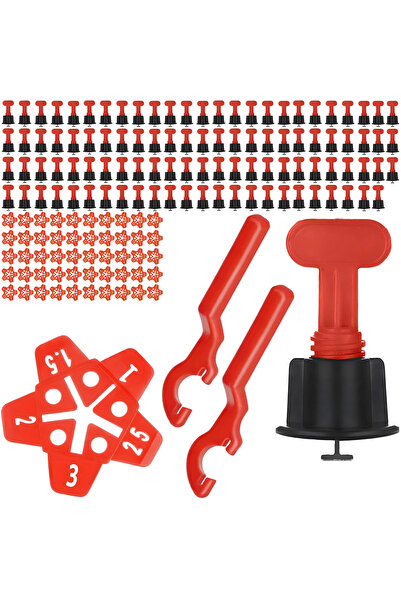 varioshop ® Tile Leveling System, 100 Reusable Clamps, 50 Star Spacers, 2 Key...