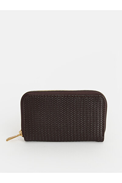 LC Waikiki Özmarka New Season Brown Knitted Patterned Women's Wallet