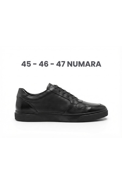 ERDOĞAN TULGAR Genuine Leather 45 46 47 Large Size Non-Slip Sole Black Casual...
