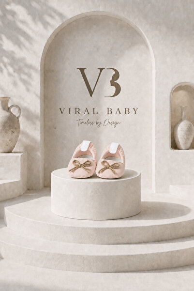 VIRAL BABY Timeless by Design Hasır Fiyonklu Yumuşak Bebek Ayakkabısı