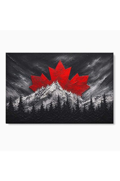 Luxcanva Tablou Canvas Frunza De Artar 120x80 cm pe Sasiu Lemn Frunza Munte P...