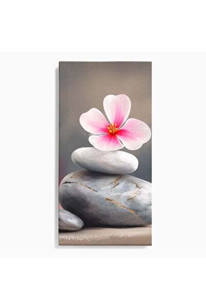 Luxcanva Tablou Canvas Floare De Cires Pe Pietre 60x120 cm pe Sasiu Lemn Floa...