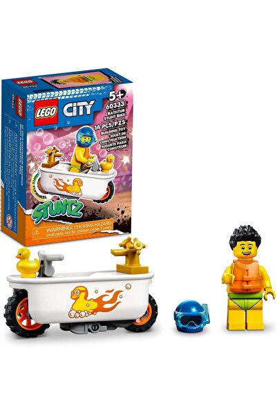 LEGO City Stuntz Bathtub Stunt Bike 60333 Building Toy Set; Flywheel-Powered ...