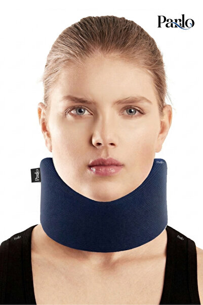 PARLO Ortopedik Sünger Boyunluk Lacivert Ergonomik Servikal Boyun Desteği Haf...