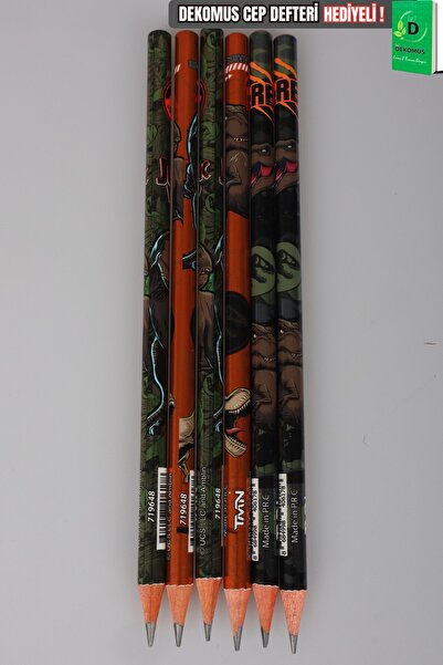 T-Rex X Dekomus Licensed Jurassic World 6 Pencils