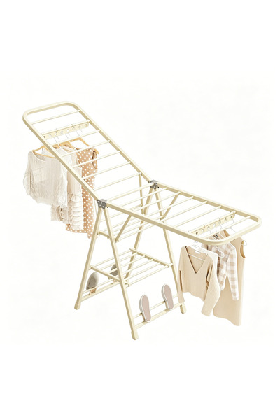 SCHENKERO Large 3-Tier Folding Metal Laundry Drying Rack, Heavy-Duty Freestan...