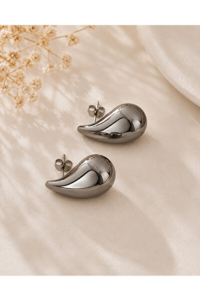 Archhazel Jewelery Blob Steel Earrings