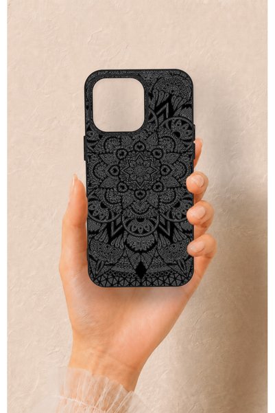 Vip Case حافظة سيليكون متوافقة مع هاتف iPhone 15 Pro Max باللونين الأسود والأ...