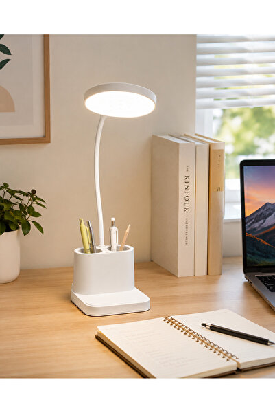 ARVALE 3 Modlu LED Masa Lambası ve Kalemlik – Esnek Boyunlu Dokunmatik Çalışm...