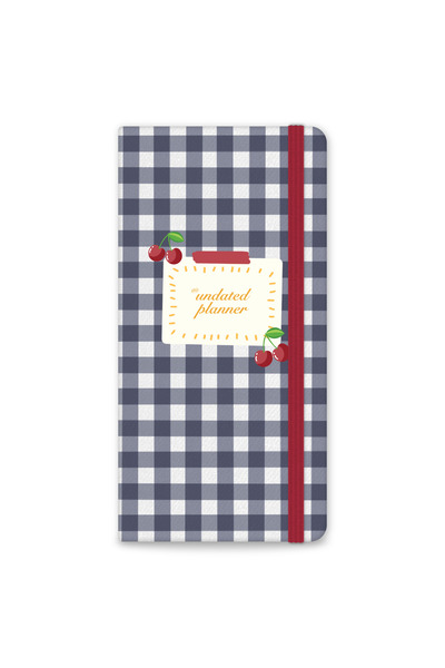 Monotier 9x18 cm Süresiz Haftalık Planlayıcı Kareli Cep Ajanda Ekose