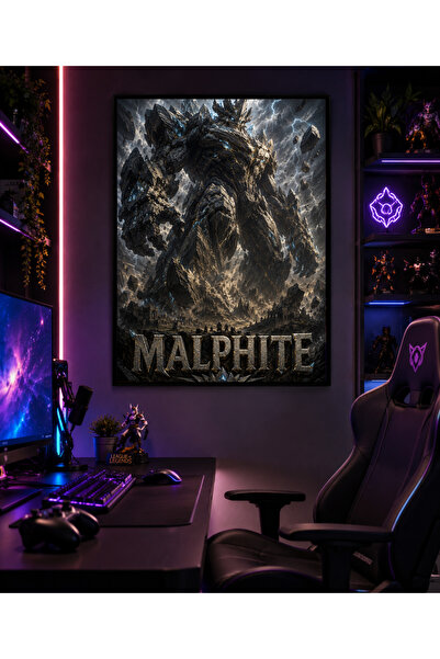 Miutic Print Studio Tablou Gaming League of Legends – Malphite, Titanul de Pi...