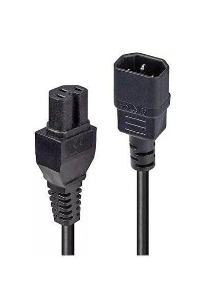 LİNDY C14 to C15 power cable, 3m length, PVC PBT material, black