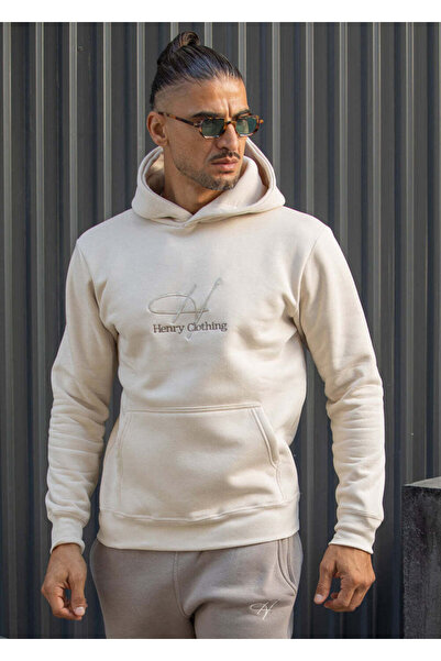 HENRY CLOTHING Ανδρικό φούτερ με κουκούλα Henry Clothing - 3-750 - με υπογεγρ...