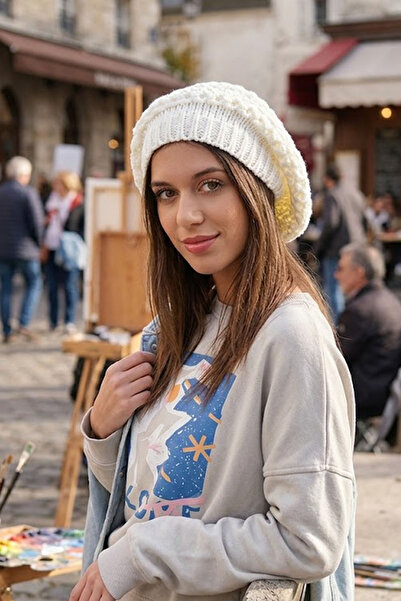 Ritagarcia Tricotaje pentru femei, beretă tricotată Ressam, model francez, be...