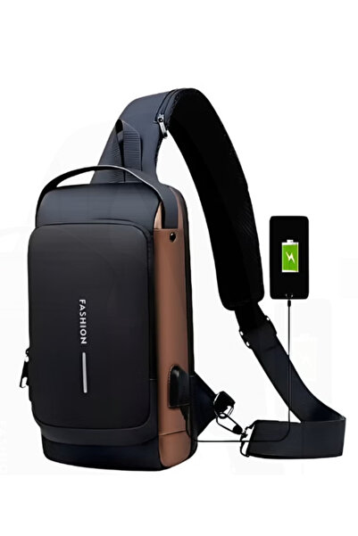Viziolux Crossbody Sling Bag for Men USB Charging Port