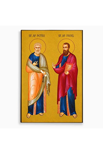 Luxcanva Tablou Canvas Sfintii Apostoli Petru Si Pavel 40x60 cm pe Sasiu Lemn...