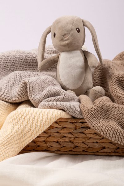 VAUVA 100% Cotton Knitwear Baby Blanket - Soft Texture Baby Stroller and Crib Cover