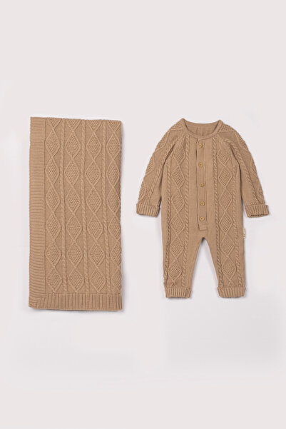 VAUVA 100% Cotton Knitwear Baby Hospital Discharge Set - Baklava Knitted Romp...