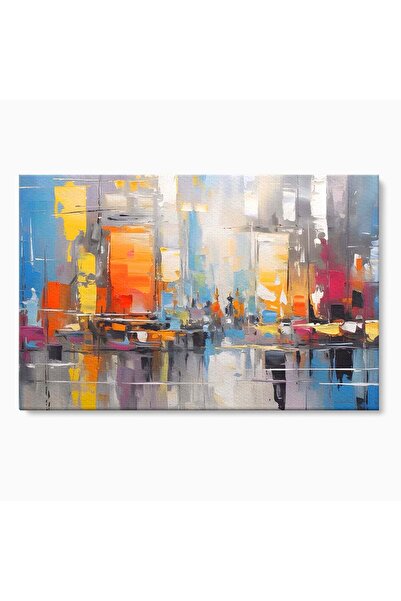 Luxcanva Tablou Canvas Oras Abstract 60x40 cm pe Sasiu Lemn Oras Abstract Modern