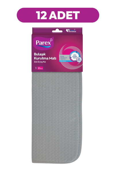 Parex Dish Mat Gray Twelve Pack