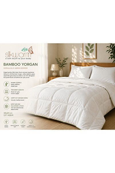 silkwormlife Pilotă Silkworm Life Bamboo – 195x215 cm, Dimensiune dublă