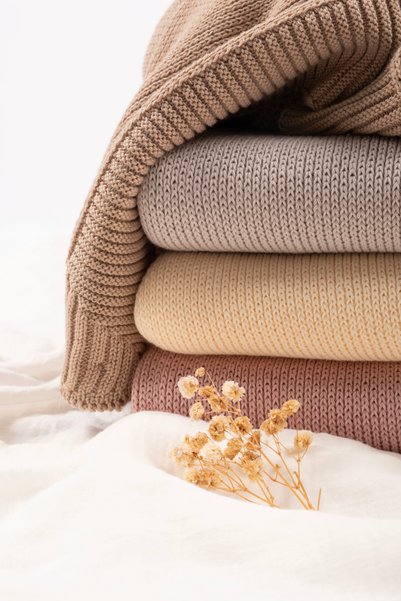 VAUVA 100% Cotton Knitwear Baby Blanket - Soft Texture Baby Stroller and Crib Cover