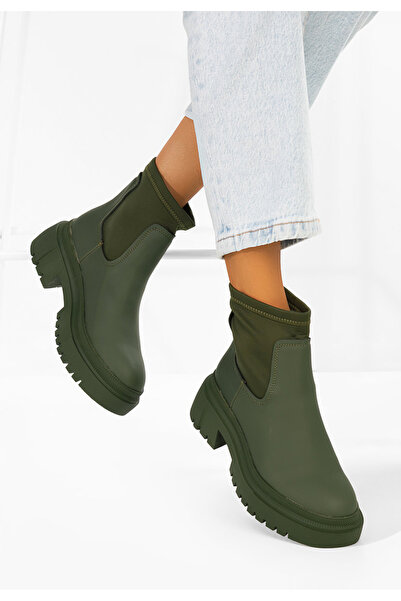 B T Shoes Women's Delinia green boots
