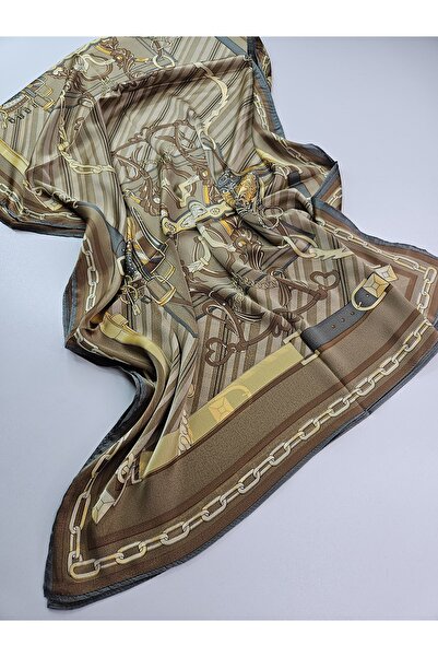 tomrisboutique Luxury Voile Silk Shawl Scarf Chain Pattern Double Sided 70 X ...