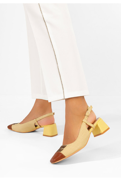 B T Shoes Παπούτσια slingback Miryam galbeni