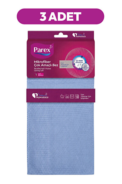 Parex Microfiber Multi-Purpose Cloth Blue Triple Pack