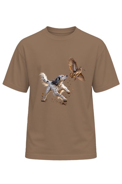 WİDİ Tricou unisex cu imprimeu pentru câini de vânătoare și câini de companie...