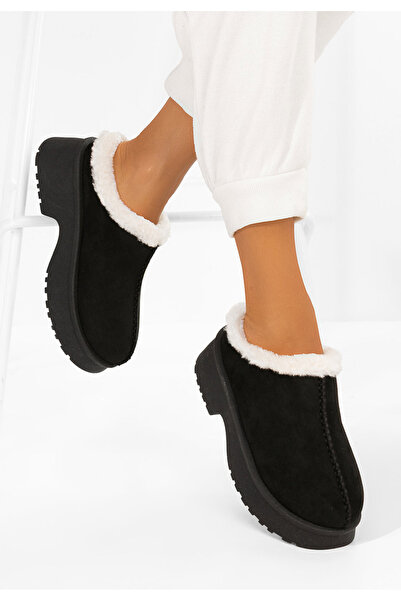 B T Shoes Saboti dama cu platforma Noena negri