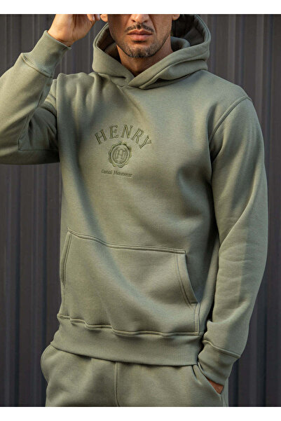 HENRY CLOTHING Ανδρικό φούτερ με κουκούλα Henry Clothing-3-752- με λογότυπο H...