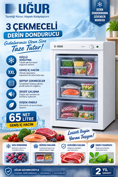 Uğur UED 3087 DTK R65 DERİN DONDURUCU