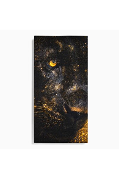 Luxcanva Tablou Canvas Pantera Aurie 50x100 cm pe Sasiu Lemn Pantera Animale ...